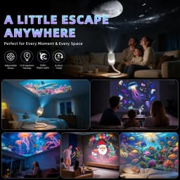 Ausyle Galaxy Star Projector USB Jellyfish Starry Sky Universe LED Night Light Lamp Home Bedroom Room Decoration Atmosphere Ligh