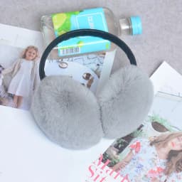 Rex Rabbit Fur Hang Ear Cover Warm Winter Earmuffs Headwear Ear Muffs Fur Earmuffs Cold Ear Warmer Fold Ear Protection Headband