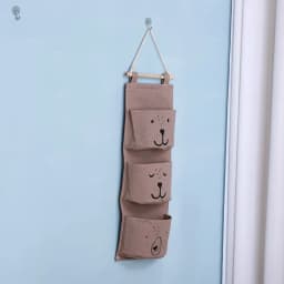 Hanging Storage Bag 3 Pocket Waterproof Hanging Organizer for Dorm Living Room Bathroom Home Fabric Wall Closet Organizer