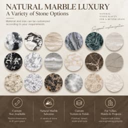 Any Size Custom Luxury Natural Stone Bathroom Vanity Set Integrated Sink Single Double Sink Stain Resistant Waterproof Durable H