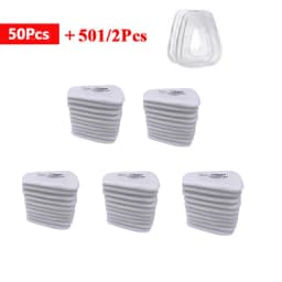 5N11 Cotton Filter Paper 501 Cover For 3M 6001/6200/6800 Gas Mask Spraying Painting Chemical Respirator Dust Proof Accessories