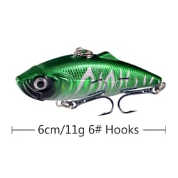 1pcs VIB Vibration Fishing Lure 6cm 11g Long Casting Rattlin Iscas Artificial Wobbler Plastic Hard Bait All Swimming Carp Tackle