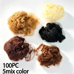 20/60/100Pcs Nylon Hair Net for Bun Black Blonde Brown 5mm Durable Mesh Hair Styling Tool for Wigs Hair Net for Hair Style