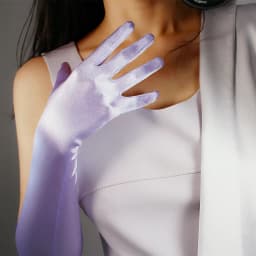 Lavender Satin GLOVES Stretch Silk Elbow 50cm 20" Long Opera Evening Halloween Cosplay Costume Wedding Bridal Fashion Glove