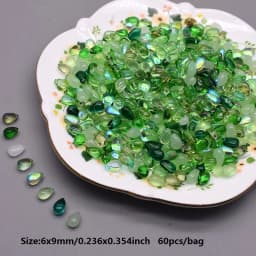 8x14mm 30/60Pcs Water Drop Shape Czech Glass Beads DIY Jewelry Findings Water Drop Glass Loose Beads for Jewelry Making Necklace