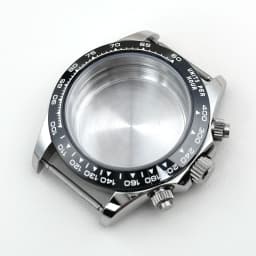 39mm VK63 Case Silver Watch Case Stainless Steel Watch Strap Fit VK63 Quartz Movement Watch Accessories Fits 20mm Strap