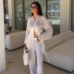Elegant Chinese Style Frog Button Blouse Sheer Wide Sleeve Loose Fit 2026 Summer Office Casual Chic Breathable Wear Women Top