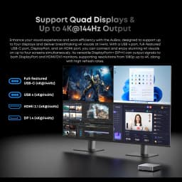 CHUWI Aubox Mini PC AMD Ryzen7 8745HS With Oculink DDR5 NO RAM NO ROM NO OS Desktop Gaming Computer WiFi 6 BT 5.2