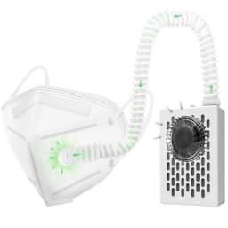 Effortless Breathing Electric Air Purifying Respirator Mask - KN95 Rated, Replaceable Filter, Powered Fan - Dust, Woodworking