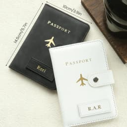 Takeoak Personalized Name Passport Holder Credit Card Wallet Leather Passport Book Suede Passport Cover Travel Accessories