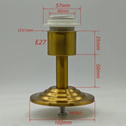 Brass Desk Lamp Assembly Accessories, Glass Ceramic Vase Lampshade E27 DIY Table Light Accessories Copper Material Lampbase Part
