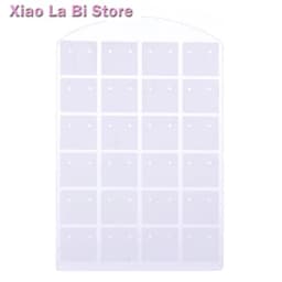 XXFD Plastic Earring Display Stand Earring Shelf Jewelry Hanging Storage Rectangle Jewelry Display Holder with 48 Holes