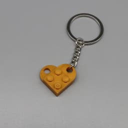 3176 DIY Heart Key Ring Necklace Toys for Children Coupling Plate 2x3 with Rounded End and Pin Hole MOC Building Block Brick