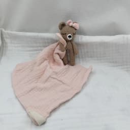 Handmade Baby Cotton Muslin Comfortable Blanket Cute Cat Doll For Infant Kids Sleep Appease Towel Rabbit Bear Saliva Scarf