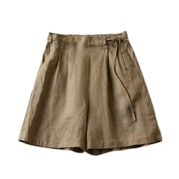 Vintage Chic 2026 Solid Linen Cotton Shorts for Women Bohemian Happie Summer Short Beach Elastic Waist Cargo Boho Shorts