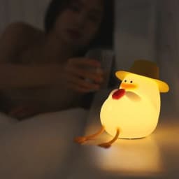 Small Duck Night Light Cartoon USB Charging Lamp Cartoon Silicone Creative Gift for Kid Room Bedroom Bedside Sleep Living Room