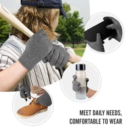 1Pair Full Finger Compression Gloves Arthritis Gloves for Men & Women; Ideal as Carpal Tunnel Gloves, Hand Brace for Arthritis