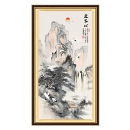 Guest-Greeting Pine Pattern Printed Canvas DIY Cross Stitch Complete Kits Embroidery Set Cotton Thread Needlework Home Decor