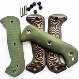 1 Pair G10 Composite Blade Handle Patch for KB BK2 Knife with Screw Knife Handle Grips Material DIY Accessories