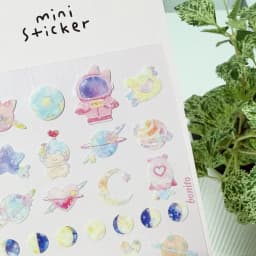 BONITO Mini Coffee Light Meal Space Cartoon Stickers Scrapbooking Diy Journal Diary Cute Stationery School Sticker Gift
