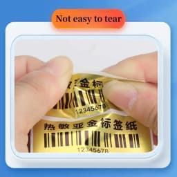 Thermal Gold Label Paper Sticker Barcode Waterpro of Oilproof No Carbon Tape Required Direct Printing Thermal Labels