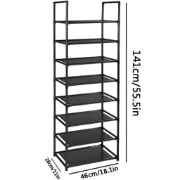 Shoe Rack - Heavy Duty Steel Shelving Holds 25 Pairs, Space-Saving Shoe Organizer for Entryway/Closet, Easy Assembly