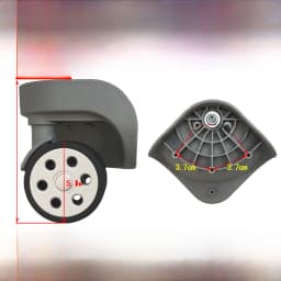 Universal Luggage Wheel Replacement Parts Quiet Universal Spinner Wheels Repair for Suitcase Password Box Shock Absorption