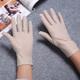 Fashion 1Pair Summer Spandex Elastic Spring Driving Gloves Sunscreen Dots Gloves Women Gloves