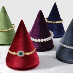 Yinbeini Velvet Conical Bangle Stand Jewelry Display Storage Holder for Bracelet Wristwatch TB032