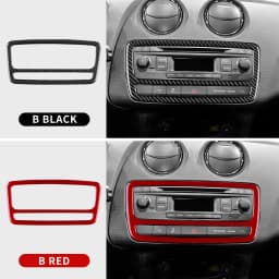 For Seat Ibiza 6j 2009 2010 2011 2012 2013 2014 Real Soft Carbon Fiber Sticker LHD RHD Car Center Console CD Frame Panel Trim