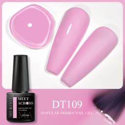 MEET ACROSS 7ml Orange Red Pink Gel Nail Polish Laser Sparkling Soak Off Semi Permanent Nail Art UV Gel Varnishes Spring Summer