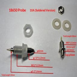 1Set Metal 18650 Test Stand Probe Internal Resistance Tester Accessories Battery Divider Cabinet Battery Test Probe