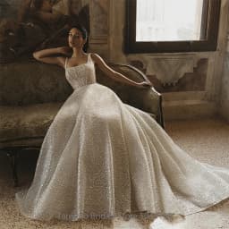 Customized Glitter Bling Bling Wedding Dress Spaghetti Straps Sequins Bridal Gown Sexy Sparkling Party Dress