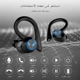 Wireless 5.4 Headphone Touch Control Sports Waterproof Bluetooth Earphone HiFi 9D Bass Stereo Earphone Headset With Microphone
