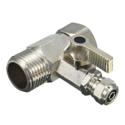 1Pcs Water Line Adapter Angle Stop Adapter Alloy T-Valve 1/2" To 1/4" With Shut-Off Ball Valve Tap Tee B Water Hose Pipe Fitting