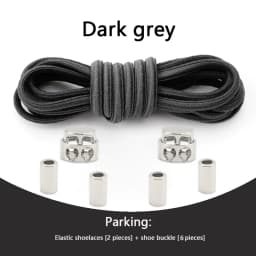 1 Pair Elastic Shoelaces for Sneakers No Tie Shoe Laces Metal Lock Quickly Put on And Take Off Lazy Shoes Lace Round Rubber Band