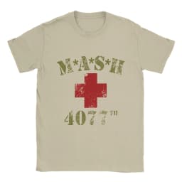 Novelty MASH 4077 T-Shirts for Men Crewneck 100% Cotton T Shirt Short Sleeve Tee Shirt Gift Idea Clothing