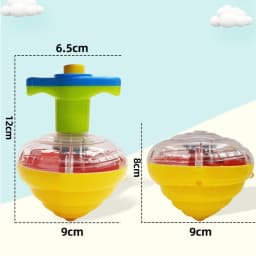 Simulation Conch Flashing Spinning Top Gyro Light Up Toy Kids LED Music Gyroscope Launcher Rotating Fun Birthday Party Favors