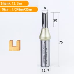 Arden 2 Flutes TCT Straight End Mill Woodworking CNC Tool Carbide Cutter 1/2 Shank Router Bit For Wood MDF Plywood Chipboard