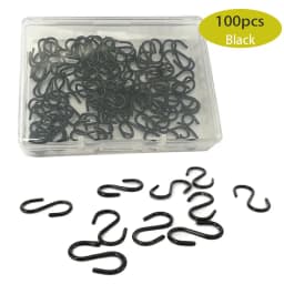 100Pcs 0.55 Mini S-Shaped Metal Ornament Hooks With Storage Box For DIY Crafts Jewelry Tags Christmas Tree Decorations
