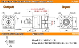 Nema23 Nema34 Planetary Gearbox Step-down Gearbox Motor Reducer Less 7 Arcmin for Stepper Motor 60/80/90 400W 750W Servo