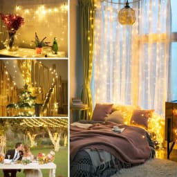 LED decorative fairy string lights for Christmas decoration, outdoor garden lighting, house, courtyard decoration