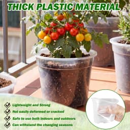 25 Pcs Clear Nursery Pots Plastic Plant Orchid Pots with Labels Drainage Holes Garden Seed Flower Plant Growth Container