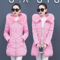 Korean Fashion Slim Thin Long Down Cotton Jacket Winter Warm Thick Parkas Cotton Women Snow Outerwear Big Fur Collar Female Coat