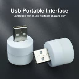 3/5Pcs Mini USB Night Light Warm White Eye Protection Book Reading Light-USB Plug Computer Mobile Power Charging LED Night Lamp