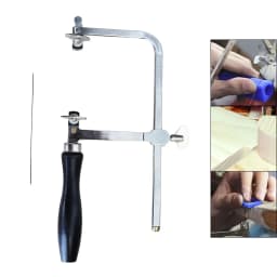 U-Shape Jewelers Saw with 2 Blades - Precision Hacksaw Tool Set for DIY Jewelry Making & Metal Crafting