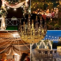 1PC 20 LED Wine Bottle Cork Copper Wire String Lights 2M Battery Powered Fairy Lights Christmas Valintine DIY Decoration