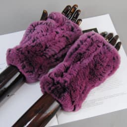 Hot Sale Winter Women Natural Real Rex Rabbit Fur Gloves Good Elastic Knitted Rabbit Fur Mittens Lady Real Rex Rabbit Fur Gloves