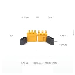 10 / 20 / 50 / 100 pair AMASS MR30 Male Female Connector Plug with Sheath for RC Lipo Battery RC Multicopter Airplane