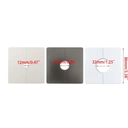 1 Pc Wall Split Flange Square Escutcheon Plate Water Pipe Wall Covers Reserved Drill Hole Panel Decor for Wires Faucets Pipes